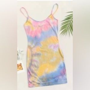 Fashion Nova tie-dye mini Bodycon dress